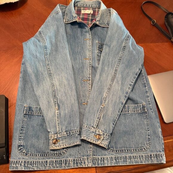 VTG Cabin Creek Jean Barn Coat Shacket Sz Medium Women's Thick Button Up - Picture 6 of 10